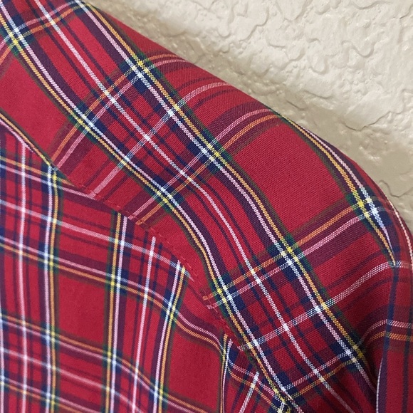 Men’s Club Room Regular Fit Performance Shirt Cotton Red Navy Green Neck 16 NWT - Picture 5 of 10